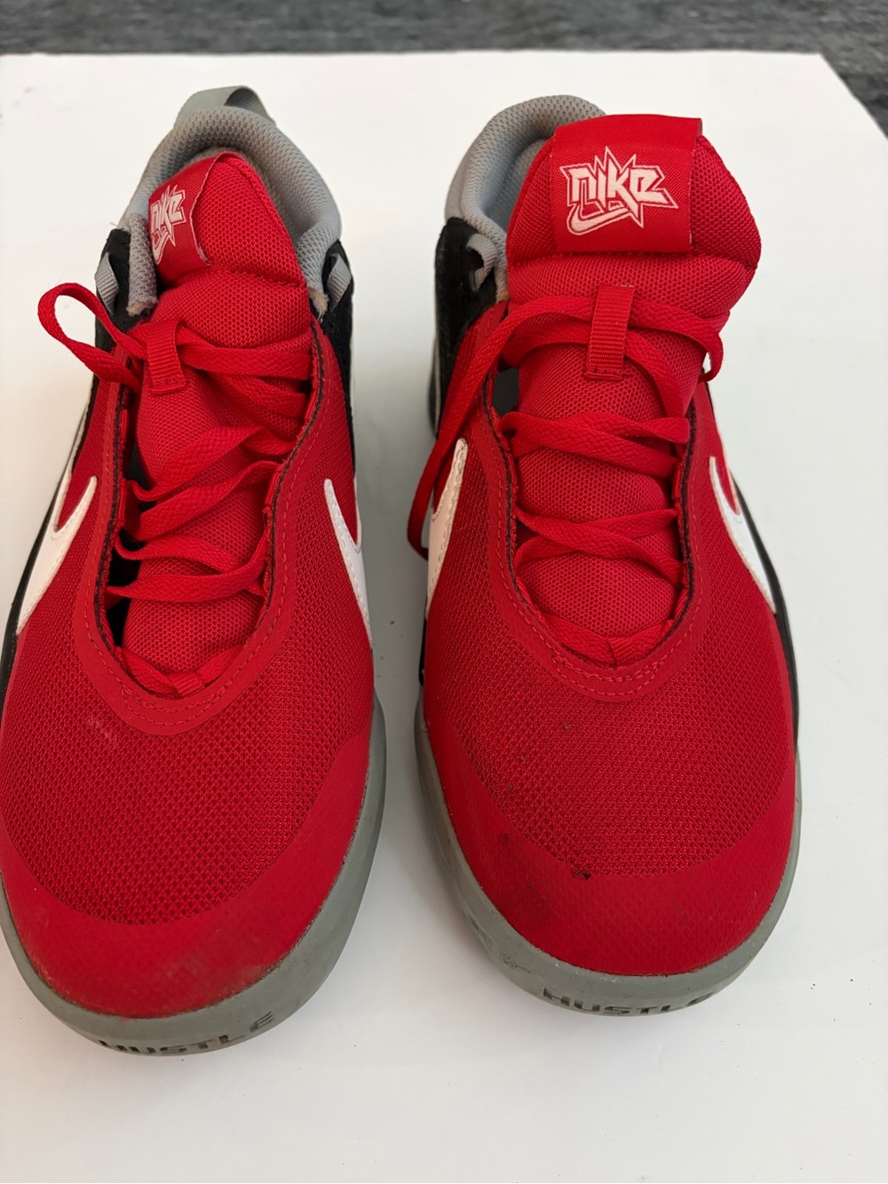 Nike Kids Red, Black and White Athletic Sneakers